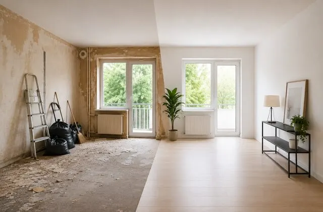 Woning die verkoopklaar wordt gemaakt