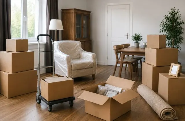 Seniorenverhuizing met verhuisdozen